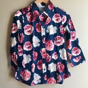 NY&Co Floral Button Down